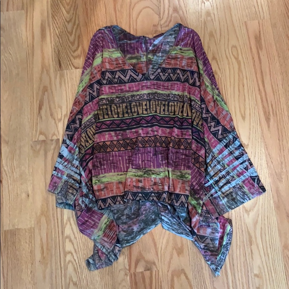 Aztec Poncho Top